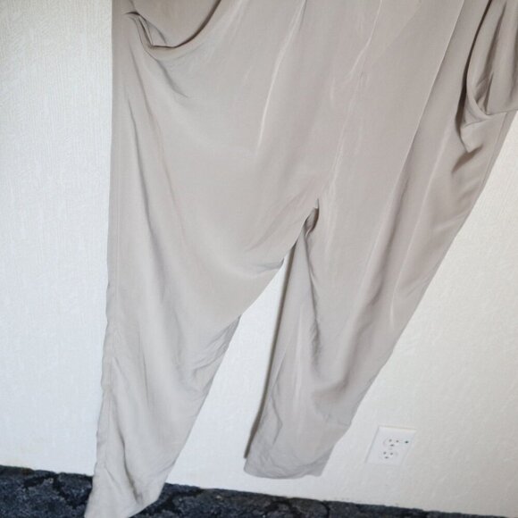 NEW Armani Extange  Sleeveless draped neckline  Taupe Gray Jumpsuit - Picture 2 of 11